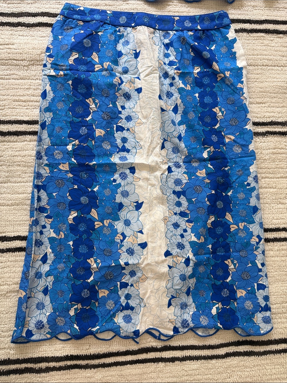Farm Rio Flower Stripes set cropped top skirt NWT - Picture 3 of 12